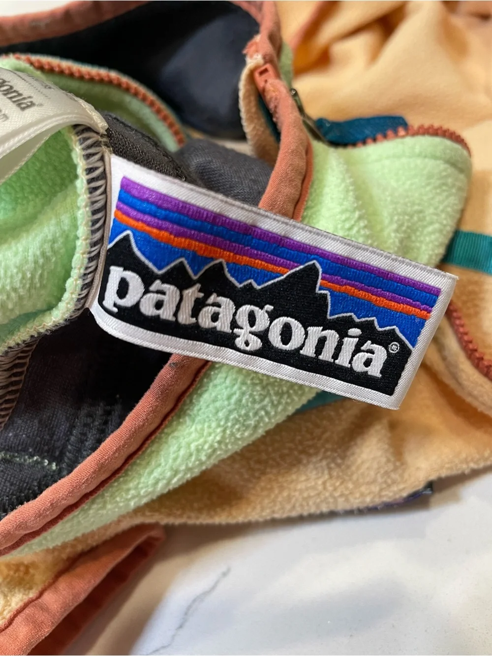 Patagonia Baby Micro D® Snap-T® Fleece Jacket | 2T | Orange and Green